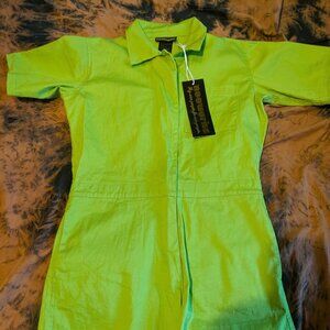 Nooworks shortalls lime green XS coverall